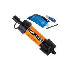 Sawyer Mini Water Filtration System -Survie en plein air filtre sawyer mini water filtration system orange