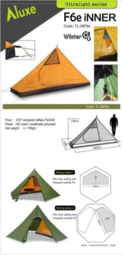 Luxe Outdoor F6e Inner -Survie en plein air luxe outdoor inner f6e