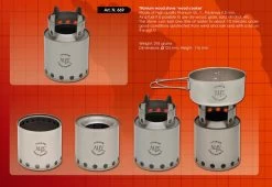 Titanium Wood Stove -Survie en plein air rechaud bois titane
