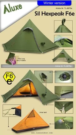 Luxe Outdoor Sil Hexpeak F6e -Survie en plein air sil hexpeak f6e luxe outdoor