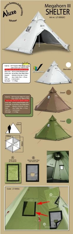Luxe Outdoor Megahorn III 13 Luxe Outdoor Megahorn III -Survie en plein air tente luxe outdoor megahorn iii 02